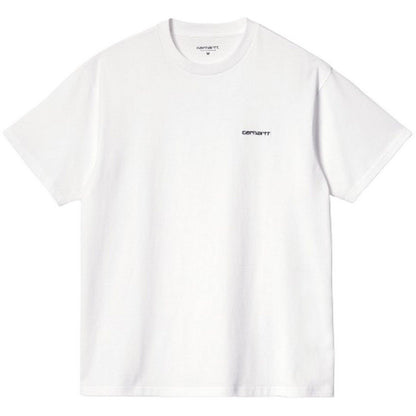 T-shirt Uomo Carhartt Wip - S/S Script Embroidery T-Shirt - Bianco