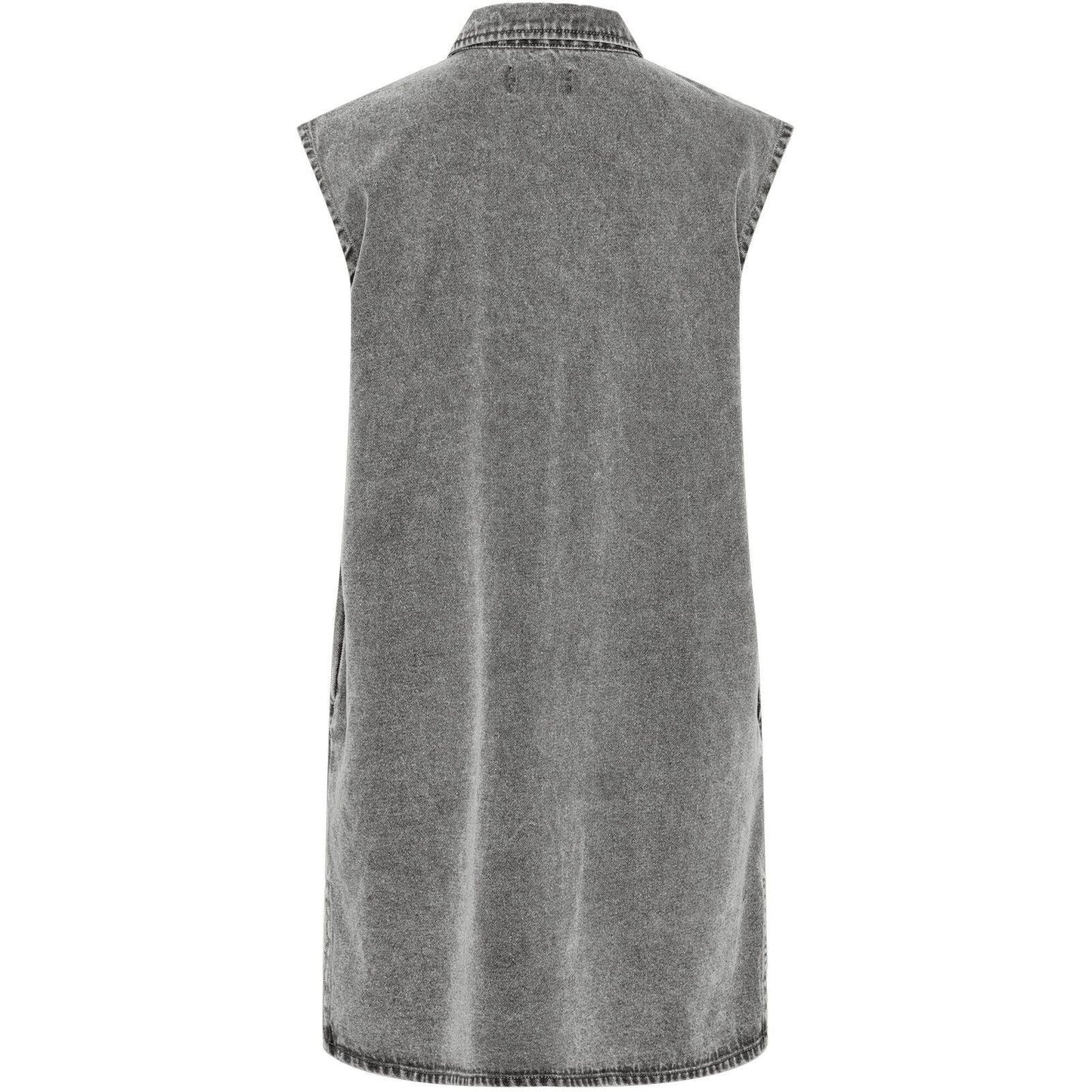 Vestiti casual Donna Pieces - Pcabbi Sl Short Denim Dress D2D - Grigio