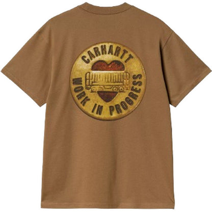 T-shirt Uomo Carhartt Wip - S/S Button T-Shirt - Marrone