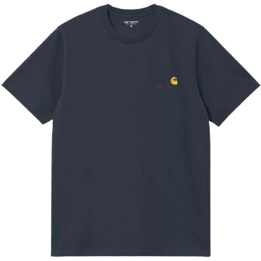 T-shirt Uomo Carhartt Wip - S/S American Script - Blu
