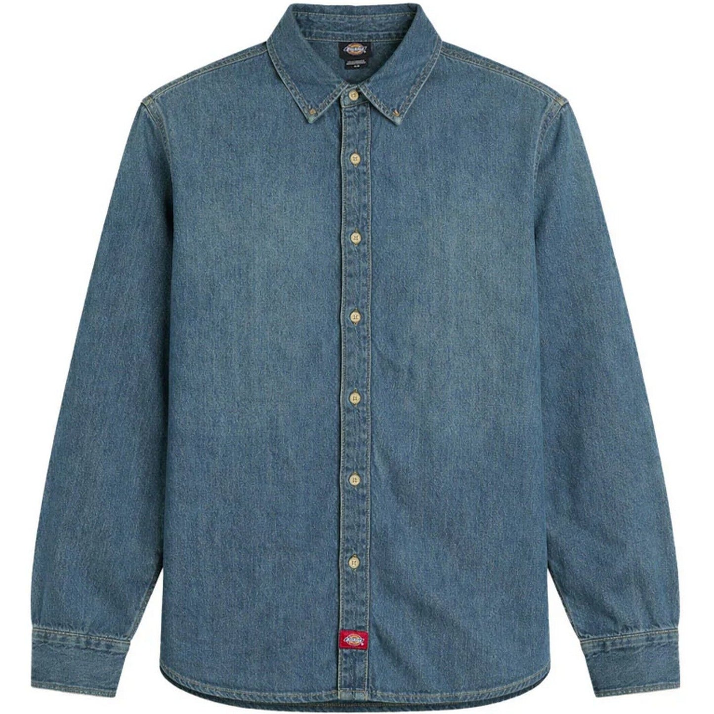 Camicie casual Uomo Dickies - Lightweight Denim Shirt Ls - Blu