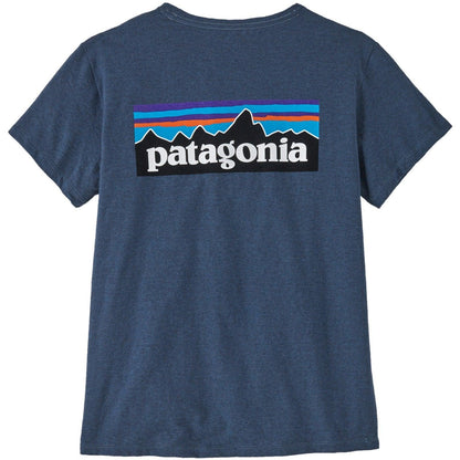 T-shirt Donna Patagonia - W's P-6 Logo Responsibili-Tee - Blu