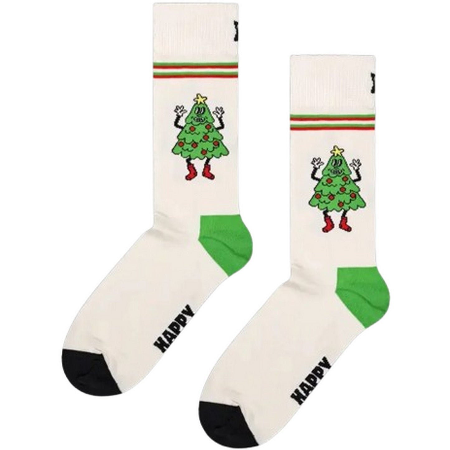 Calze Unisex Happy Socks - Happy Tree Sock - Bianco