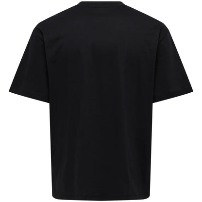 T-shirt Uomo Only & Sons - Onsaaron Life Rlx Ss Tee - Nero