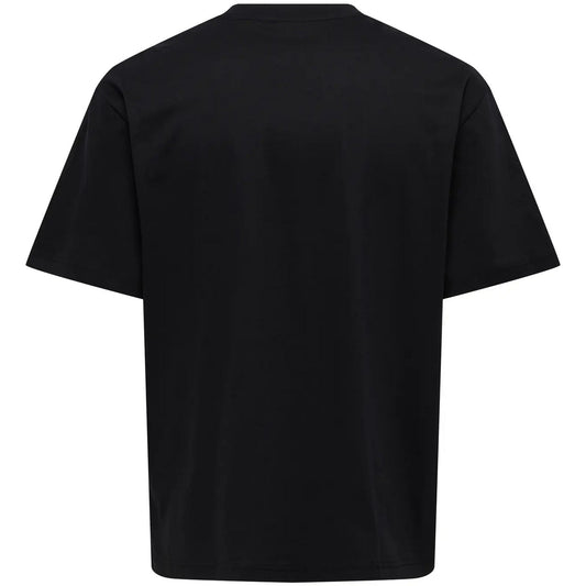 T-shirt Uomo Only & Sons - Onsaaron Life Rlx Ss Tee - Nero