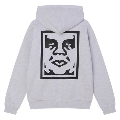 Felpe con cappuccio Uomo Obey - Bold Icon Extra Heavy Hood Fleece - Grigio