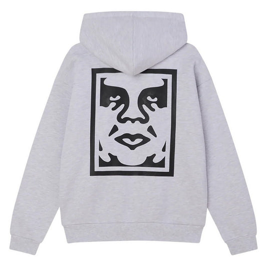 Felpe con cappuccio Uomo Obey - Bold Icon Extra Heavy Hood Fleece - Grigio