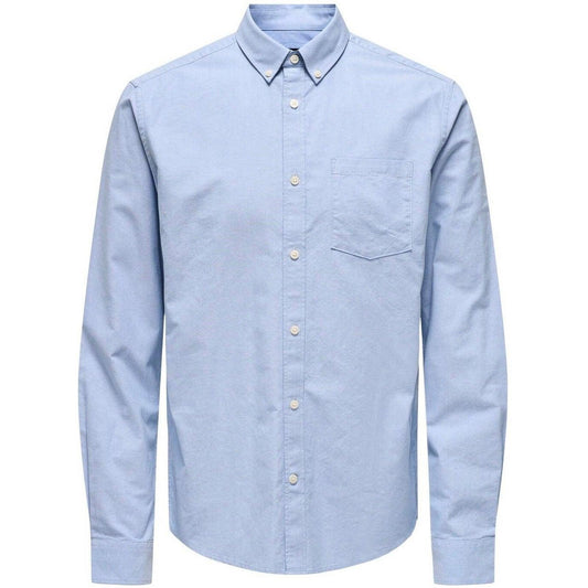 Camicie casual Uomo Only & Sons - Onsneil Ls Oxford Shirt - Blu