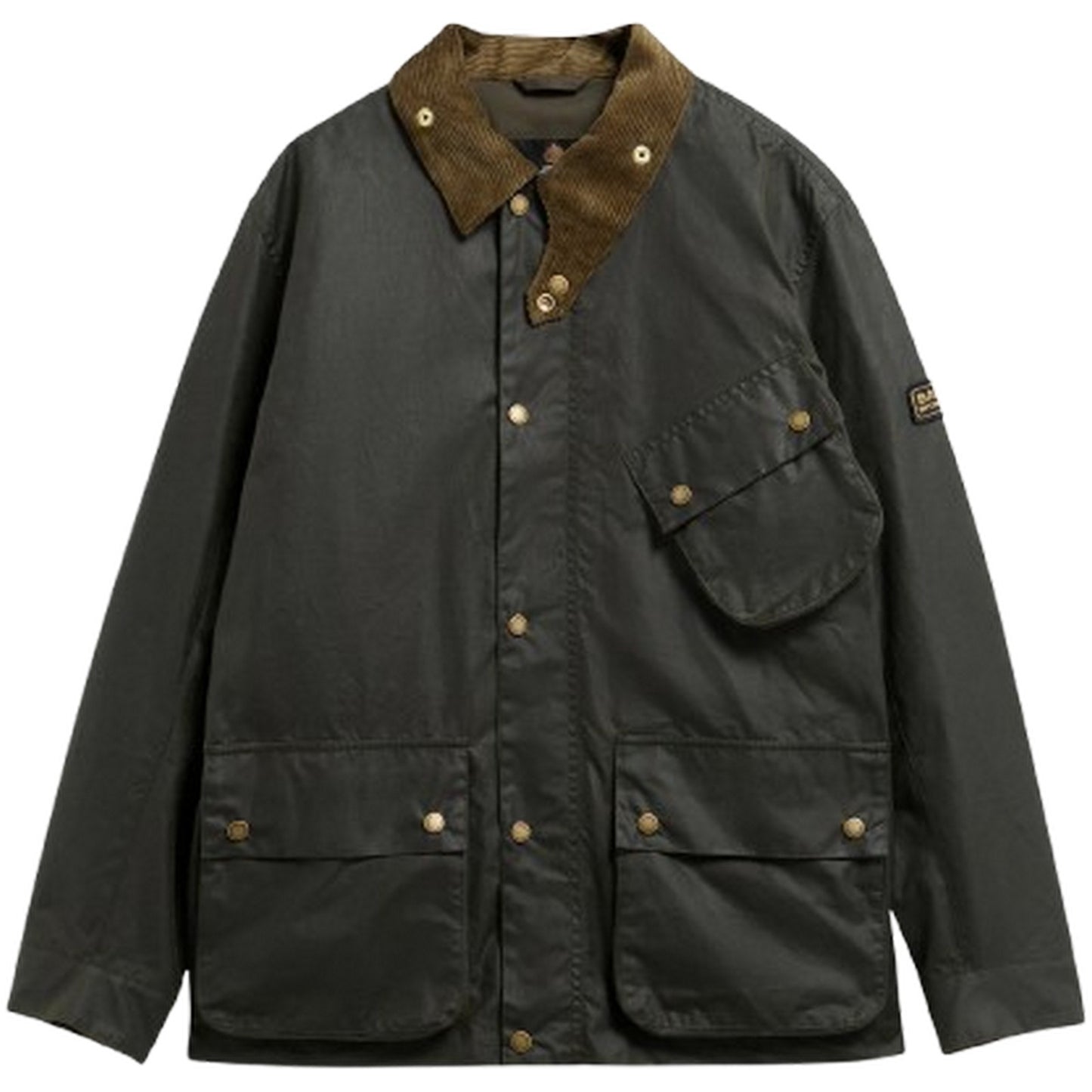 Giacche Uomo Barbour International - Brake Line Wax Jacket - Verde