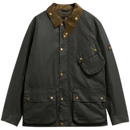 Giacche Uomo Barbour International - Brake Line Wax Jacket - Verde