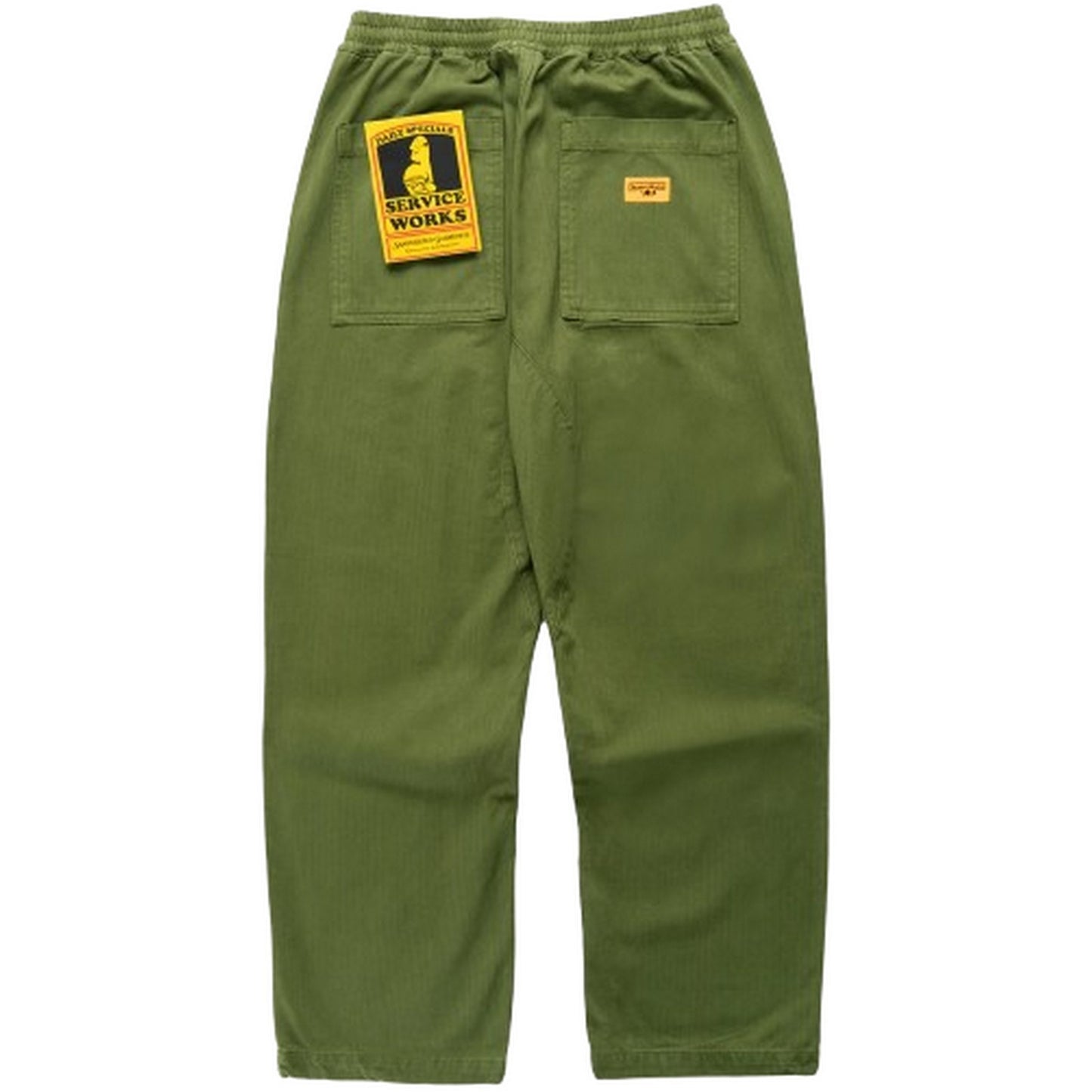 Pantaloni Uomo Service Works - Herringbone Chef Pant - Verde