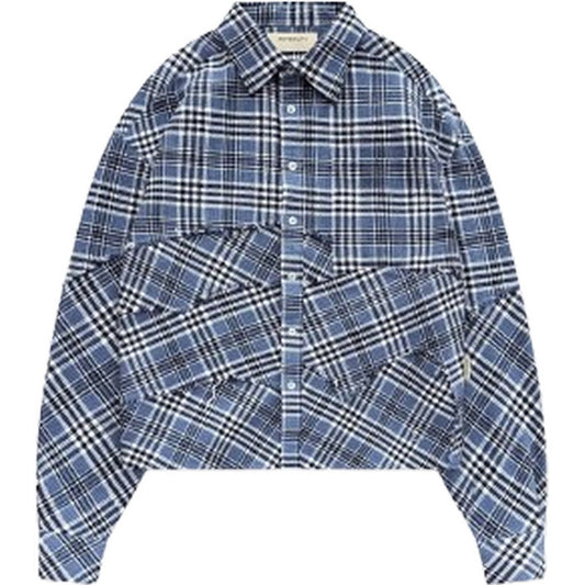 Camicie casual Uomo Reternity - Le Tisse Waffle Shirt - Blu