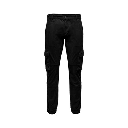 Pantaloni Uomo Only & Sons - Cam Stage Cargo Cuff Pg 6687 - Nero