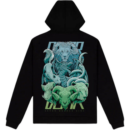 Felpe con cappuccio Uomo Dolly Noire - 7 Deadly Sins Hoodie - Nero