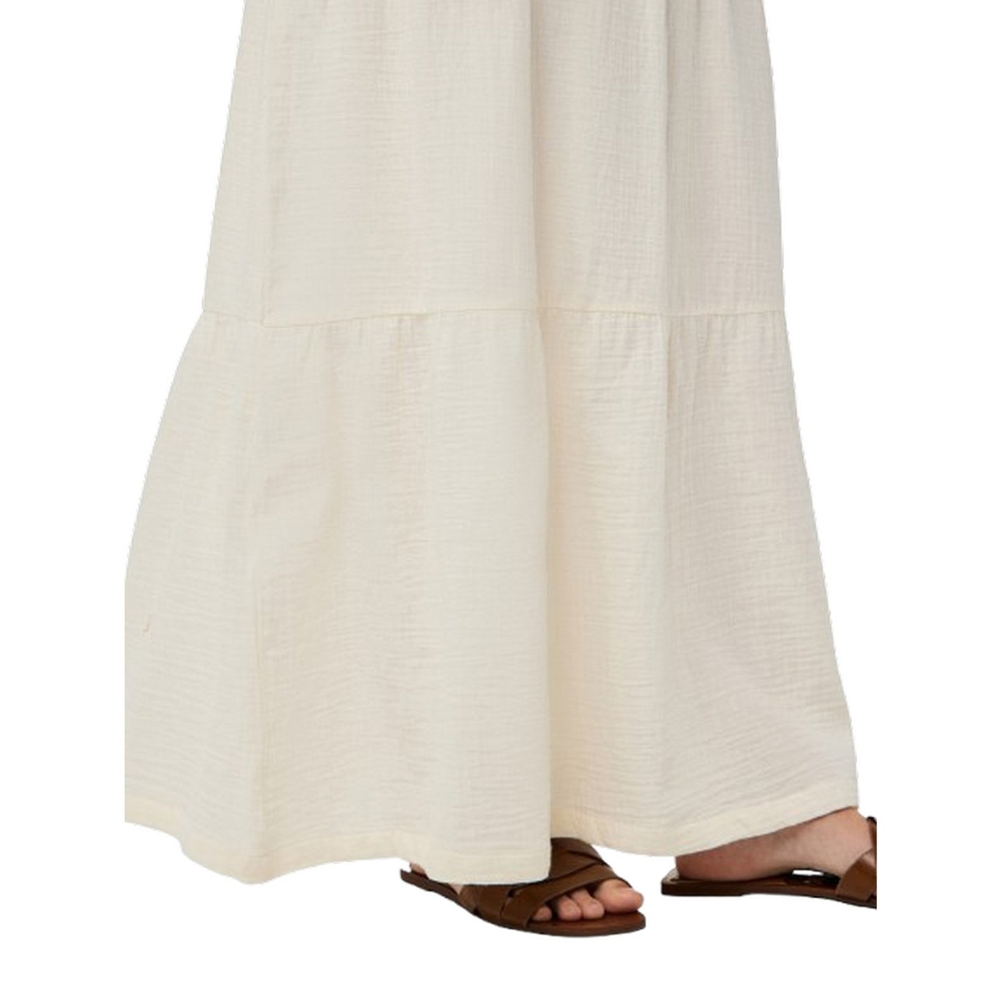Gonne casual Donna Pieces - Pcsikka Hw Maxi Skirt Wvn Noos Bc - Bianco