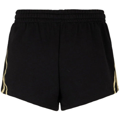 Pantaloncini Donna Vision of Super - Black Shorts With Off White Flames - Nero