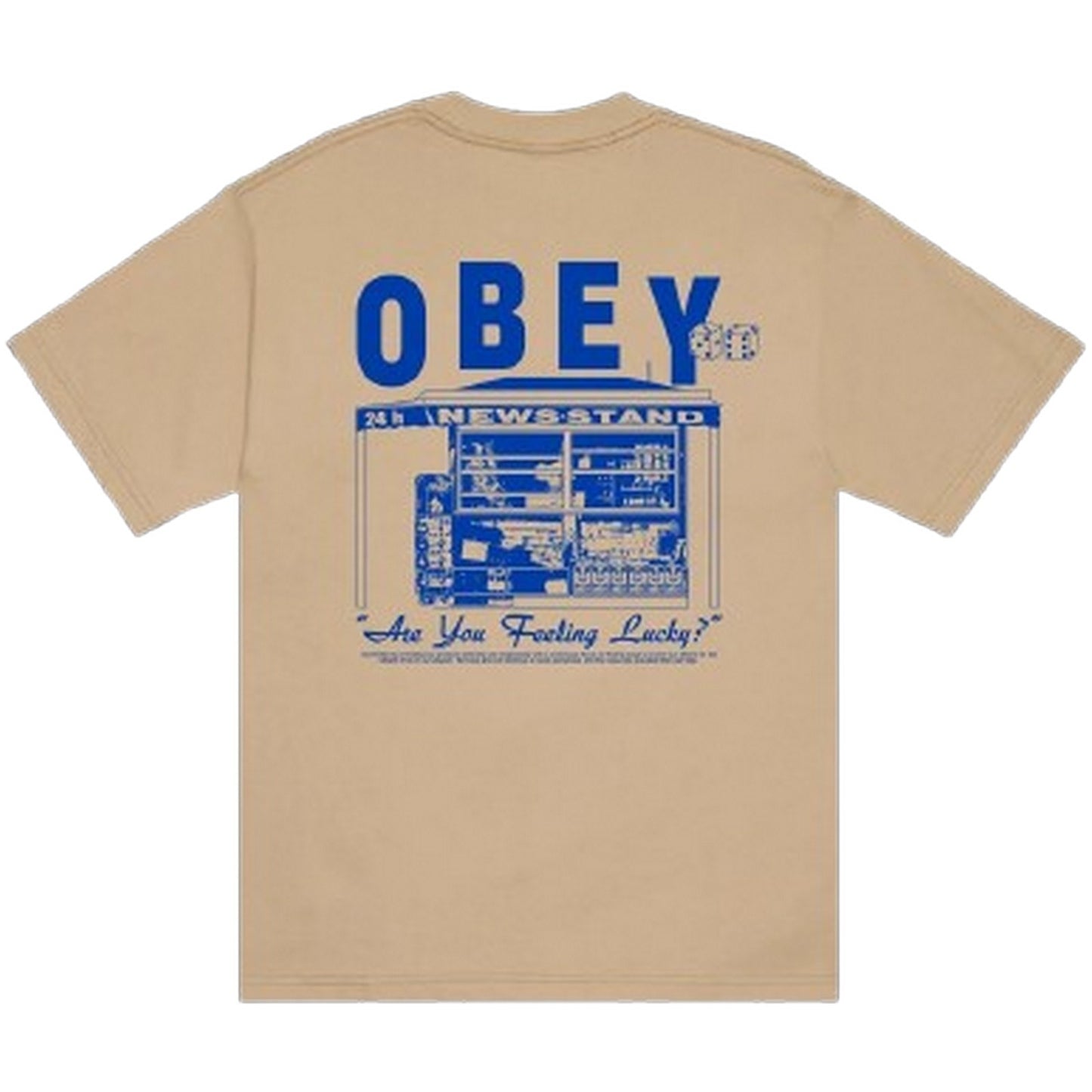 T-shirt Uomo Obey - Obey Newstand Tee - Beige