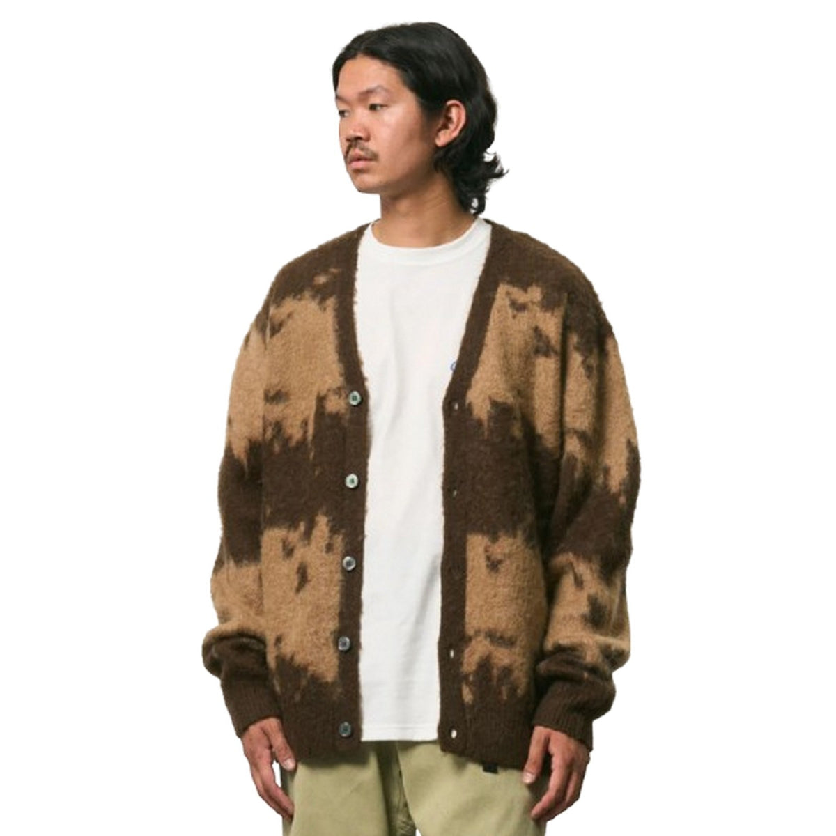 Cardigan Uomo Gramicci - Mohair Splatter Cardigan - Multicolore