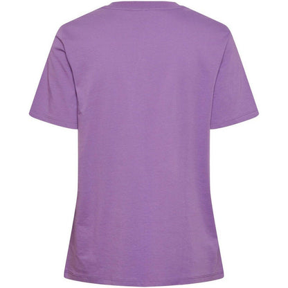 T-shirt Donna Pieces - Pcria Ss Solid Tee Noos Bc - Viola