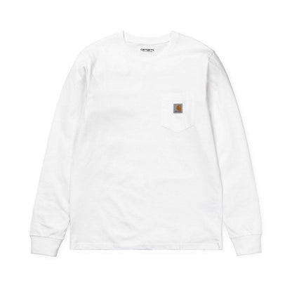 Maglie a manica lunga Uomo Carhartt Wip - L/S Pocket T-Shirt - Bianco