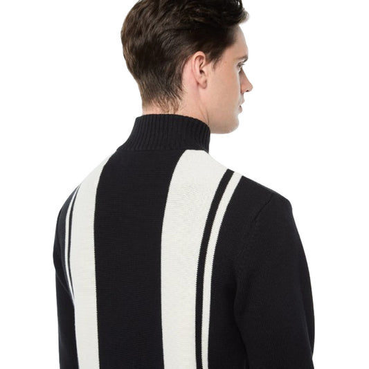 Maglie a manica lunga Uomo Sergio Tacchini - Young Line 1/4 Zip Knit - Nero