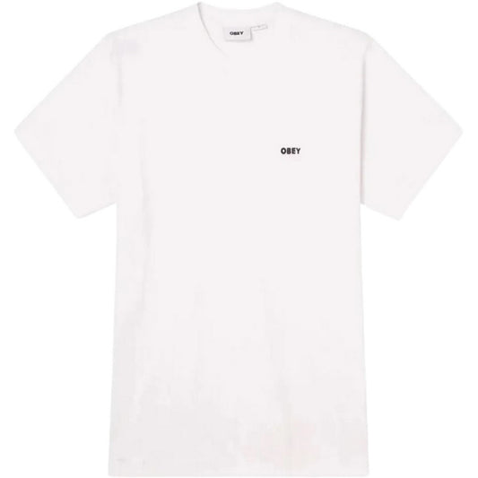 T-shirt Uomo Obey - Established Works Bold Tee Ss - Bianco