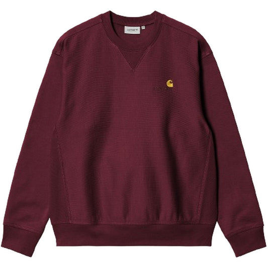 Felpe senza cappuccio Uomo Carhartt Wip - American Script Sweat - Bordeaux