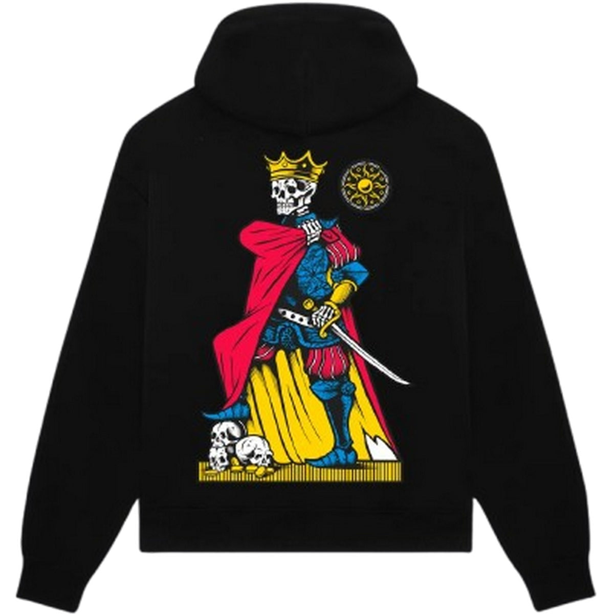Felpe con cappuccio Uomo Dolly Noire - Re di Denari - Napoletane Hoodie - Nero