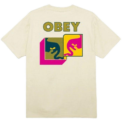 T-shirt Uomo Obey - Obey Post Modern Classic Tee - Beige