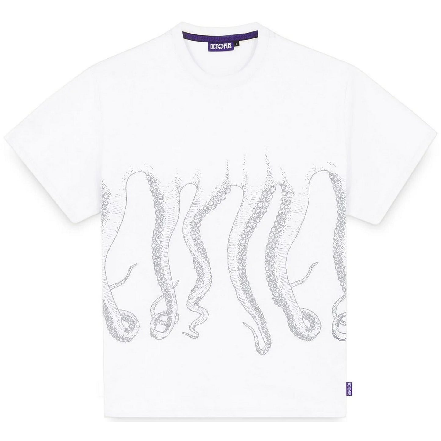T-shirt Uomo Octopus - Octopus Outline Tee - Bianco