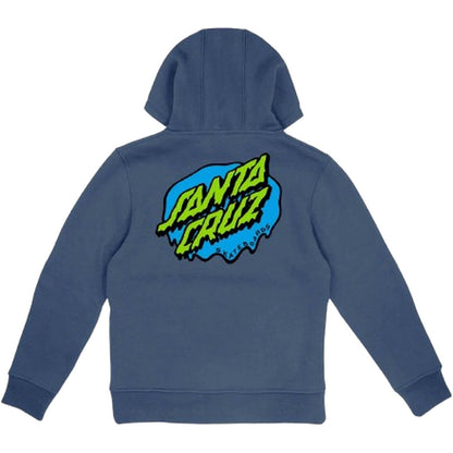 Felpe con cappuccio Bambino Santa Cruz - Youth Slime Dot Hood - Blu