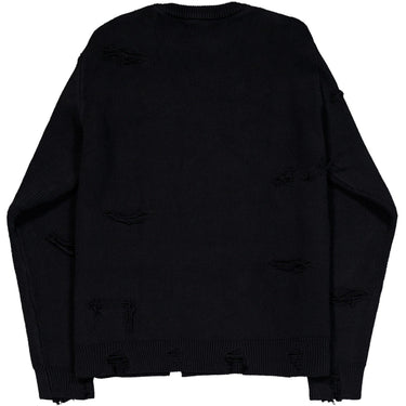 Alpha Industries Herrenpullover – Distressed Logo Pullover – Schwarz