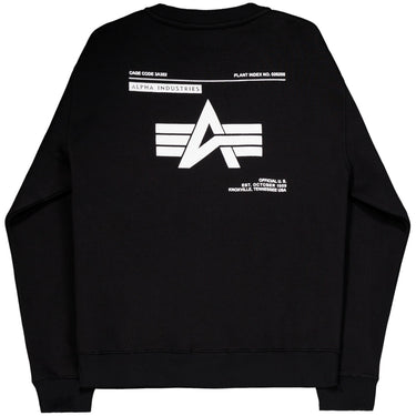 Alpha Industries Langarmhemden für Herren – Label Sweater Bp – Schwarz