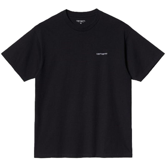 T-shirt Uomo Carhartt Wip - S/S Script Embroidery T-Shirt - Nero