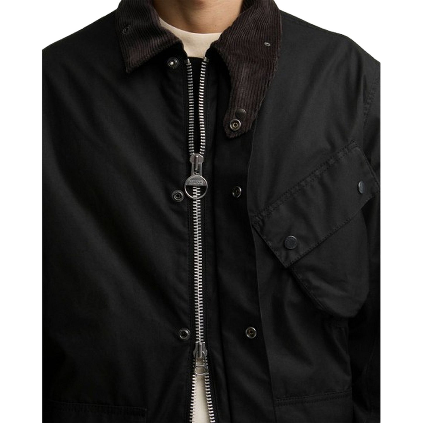 Giacche Uomo Barbour International - Brake Line Wax Jacket - Nero
