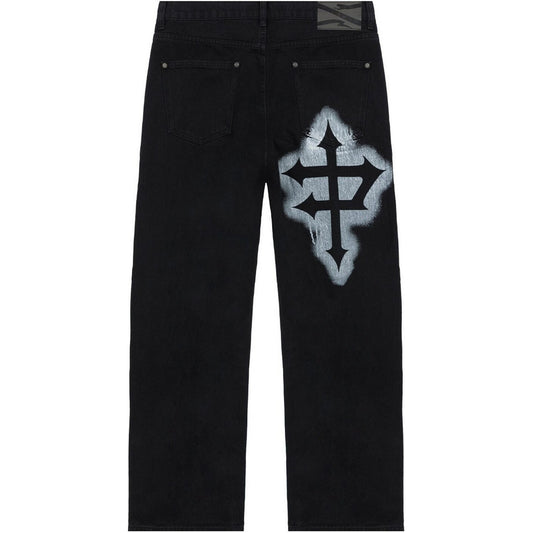 Pantaloni Uomo Propaganda - Denim Pant Baggy Fit Capital - Nero