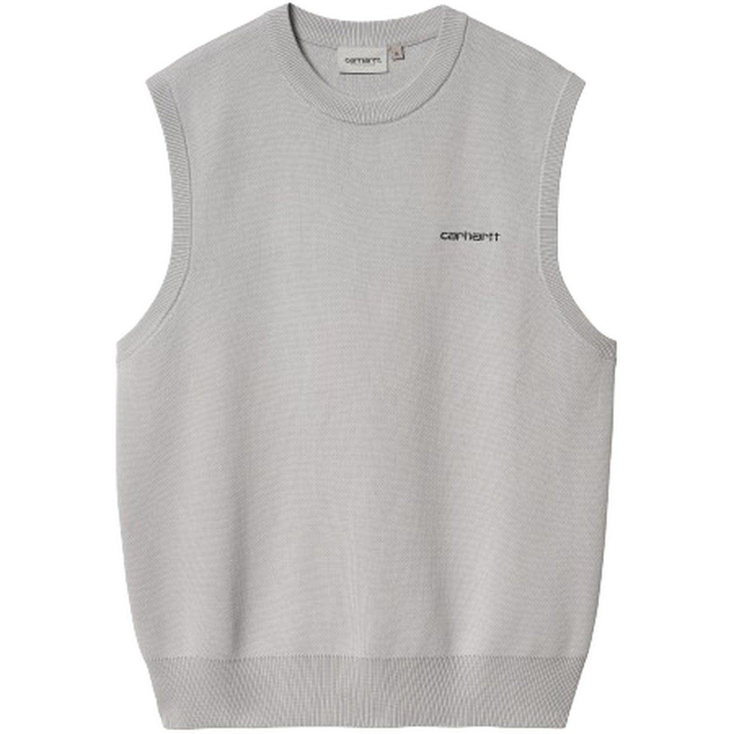 Gilet Uomo Carhartt Wip - Script Vest Sweater - Grigio