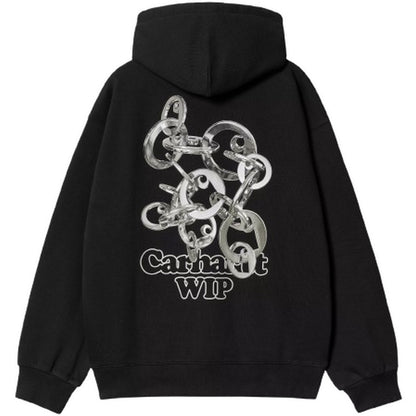 Felpe con cappuccio Uomo Carhartt Wip - Hooded Charm Link Sweat - Nero