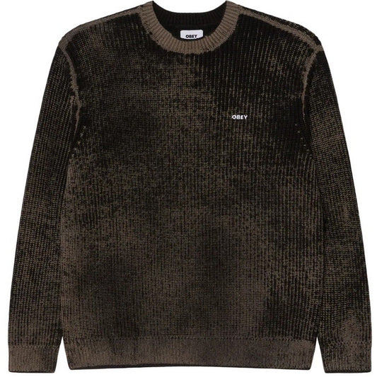 Maglioni Uomo Obey - Obey Spray Effect Sweater - Nero