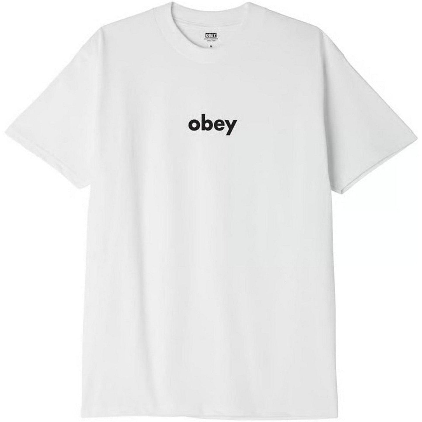 T-shirt Uomo Obey - Obey Lower Case 2 Classic Tee - Bianco