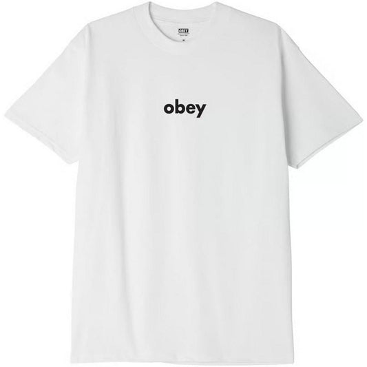 T-shirt Uomo Obey - Obey Lower Case 2 Classic Tee - Bianco