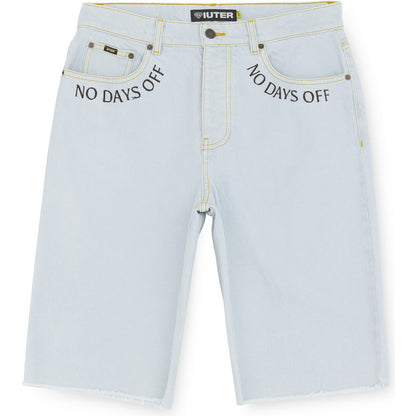 Pantaloncini Uomo Iuter - Fringed Baggy Denim Shorts - Blu
