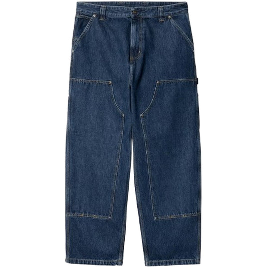 Pantaloni Uomo Carhartt Wip - Nash Dk Pant Cotton Smith Denim - Blu