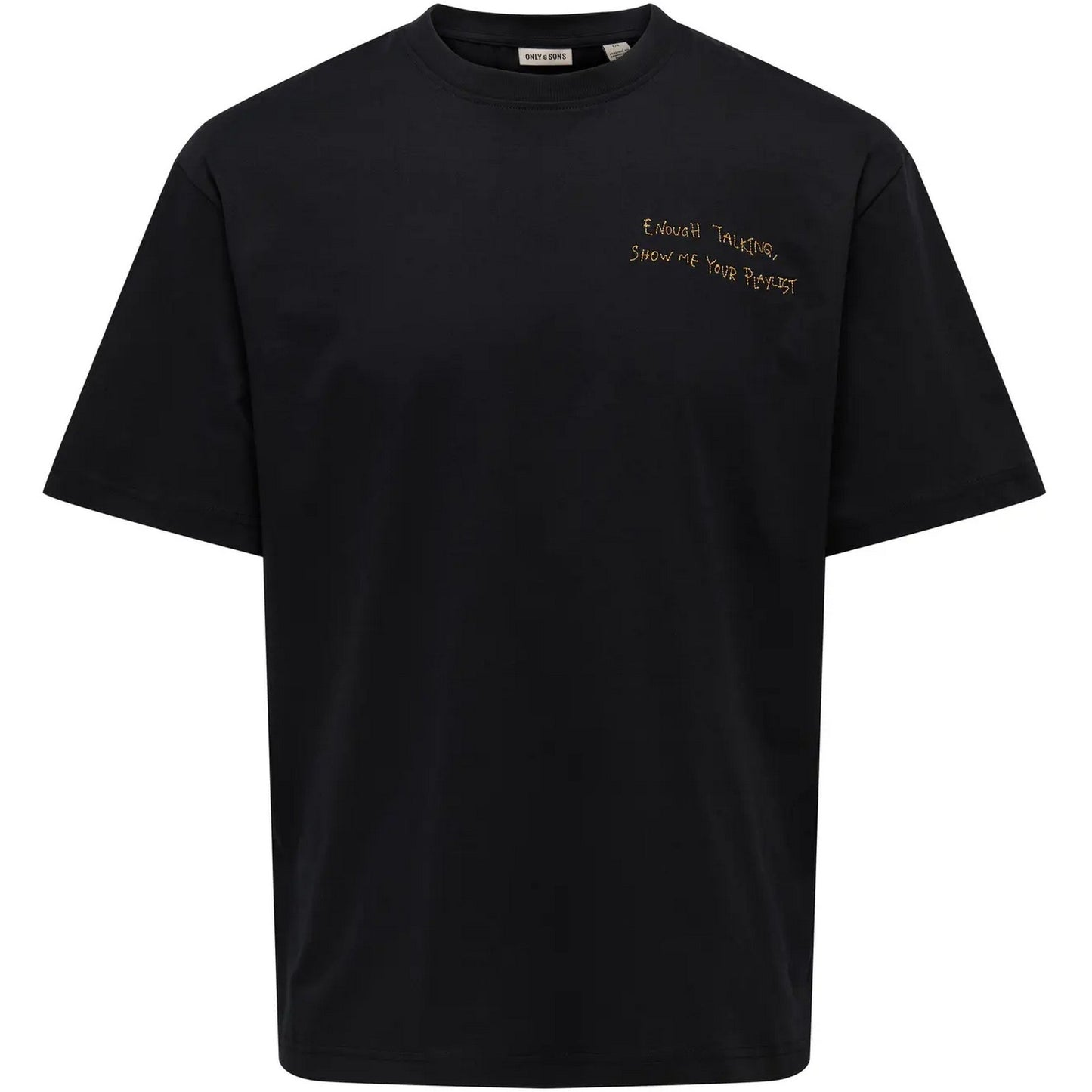 T-shirt Uomo Only & Sons - Onsaaron Life Rlx Ss Tee - Nero