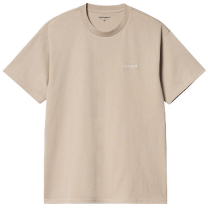 T-shirt Uomo Carhartt Wip - S/S Script Embroidery T-Shirt - Beige