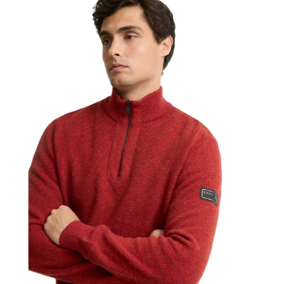 Maglioni Uomo Barbour International - Crawley Funnel Neck Jumper - Rosso