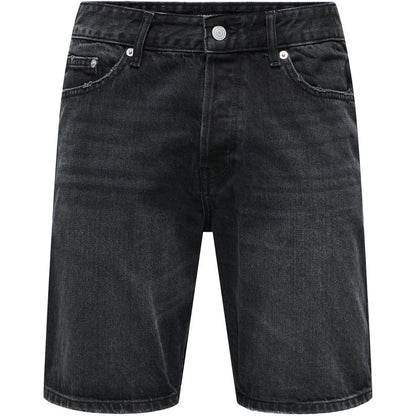 Pantaloncini Uomo Only & Sons - Onsedge Black 2047 Tai Dnm Shorts Noos - Nero