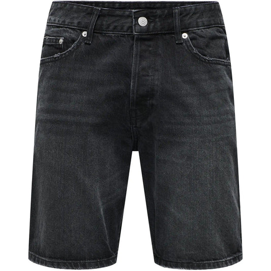 Pantaloncini Uomo Only & Sons - Onsedge Black 2047 Tai Dnm Shorts Noos - Nero