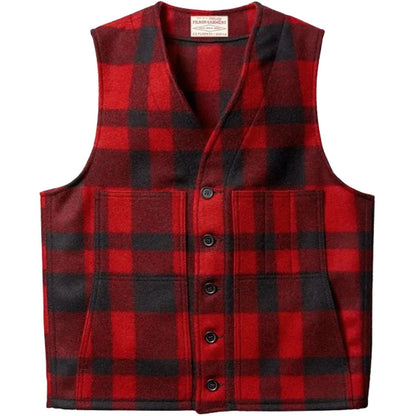 Gilet Uomo Filson - Mackinaw Wool Vest - Rosso