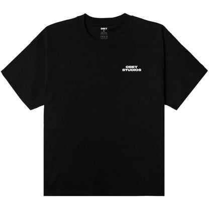 T-shirt Uomo Obey - Obey Sky Face Tee - Nero